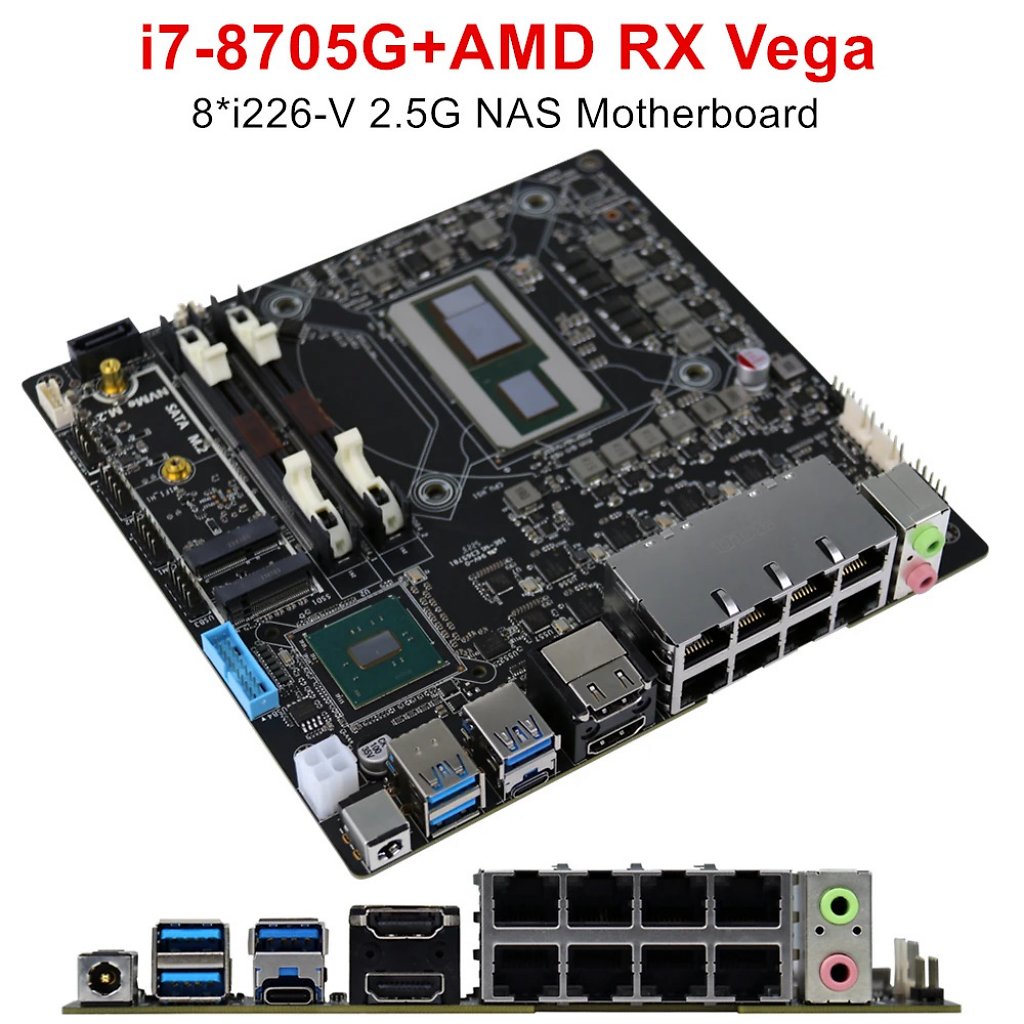 [27/03/2024] Auf dem Topton N9 ist ein Intel Core i7-8705G verbaut und damit auch eine Vega-GPU auf demselben Package.