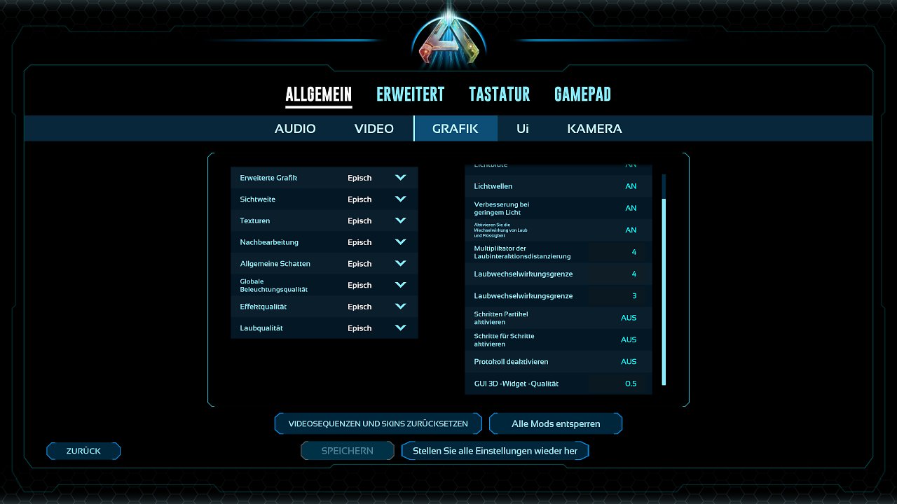 Ark: Survival Ascended - Menü - 03 - Allgemein, Grafik (2)