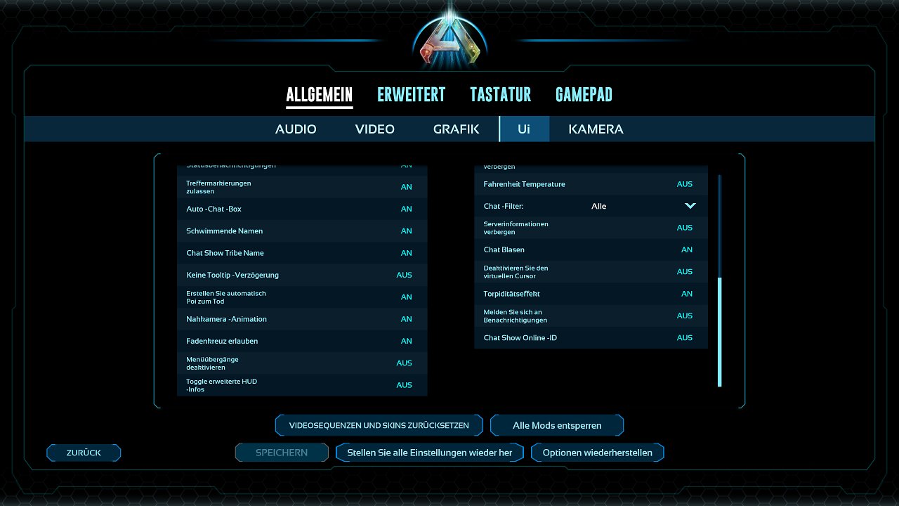 Ark: Survival Ascended - Menü - 06 - Allgemein, UI (3)