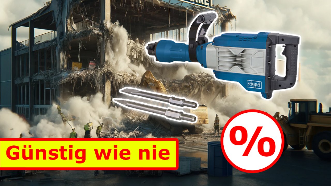 [19/04/2024] Aldi macht Amazon & Co. platt: Scheppach Abbruchhammer günstig wie nie