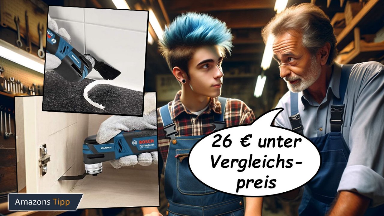 [07/04/2024] Schnell zuschlagen: Kompakter Bosch Pro Akku Multi-Cutter GOP 12V-28 in L-BOXX 26 Euro unter Vergleichspreis nach 48 % Rabatt