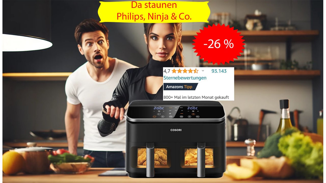 [22/04/2024] Cosori Heißluftfritteuse CAF R901 Deal