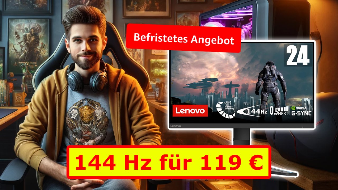 [03/04/2024] Amazon verschleudert Lenovo G24-27: Gaming-Monitor mit IPS unterstützt 165 Hz OC