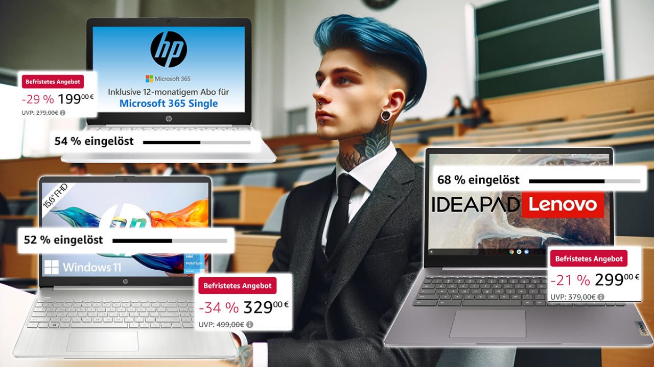[07/04/2024] Fast vergriffen: Amazon verscherbelt Windows 11 Laptops von HP schon für 199 Euro, auch 256-GB-SSD-Modell in 15,6 Zoll und mit Intel-CPU günstig