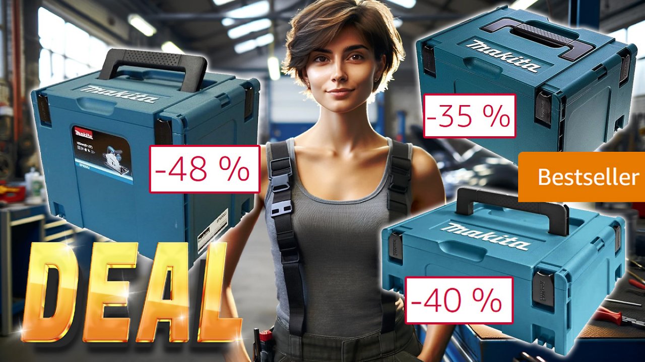 [16/04/2024] Amazon dreht durch! Bis zu 48 % Rabatt auf Bestseller: Makita Makpac Werkzeugkoffer im Angebot.
