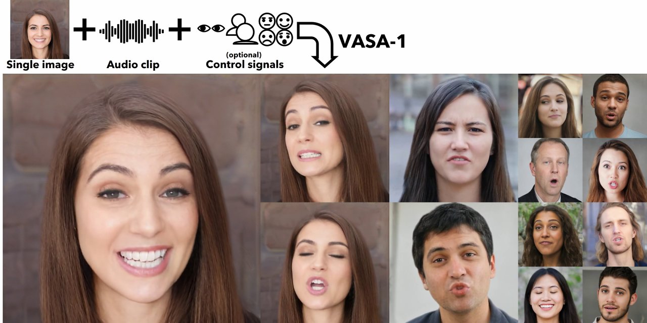 [19/04/2024] VASA-1 soll in der Lage sein, mit jeweils einem Foto und einer Audiodatei ein 