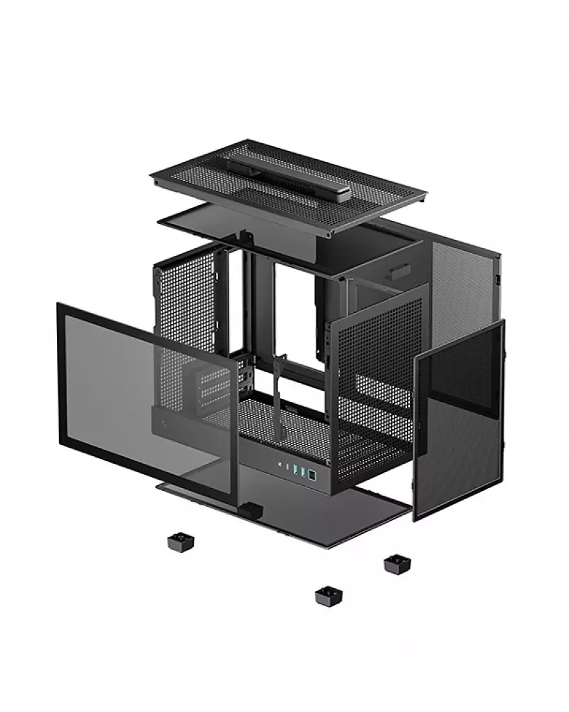 [23/04/2024] Neues Mini-ITX-Gehäuse mit viel Mesh: Deepcool präsentiert tragbares CH160 (7)