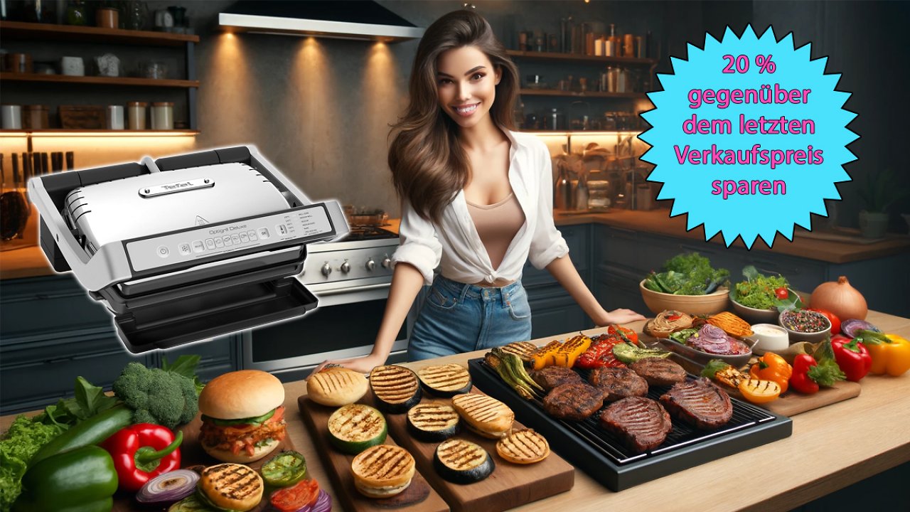 [19/04/2024] Amazon grillt den Preis: Tefal OptiGrill Deluxe jetzt zum aktuellen Bestpreis mitnehmen
