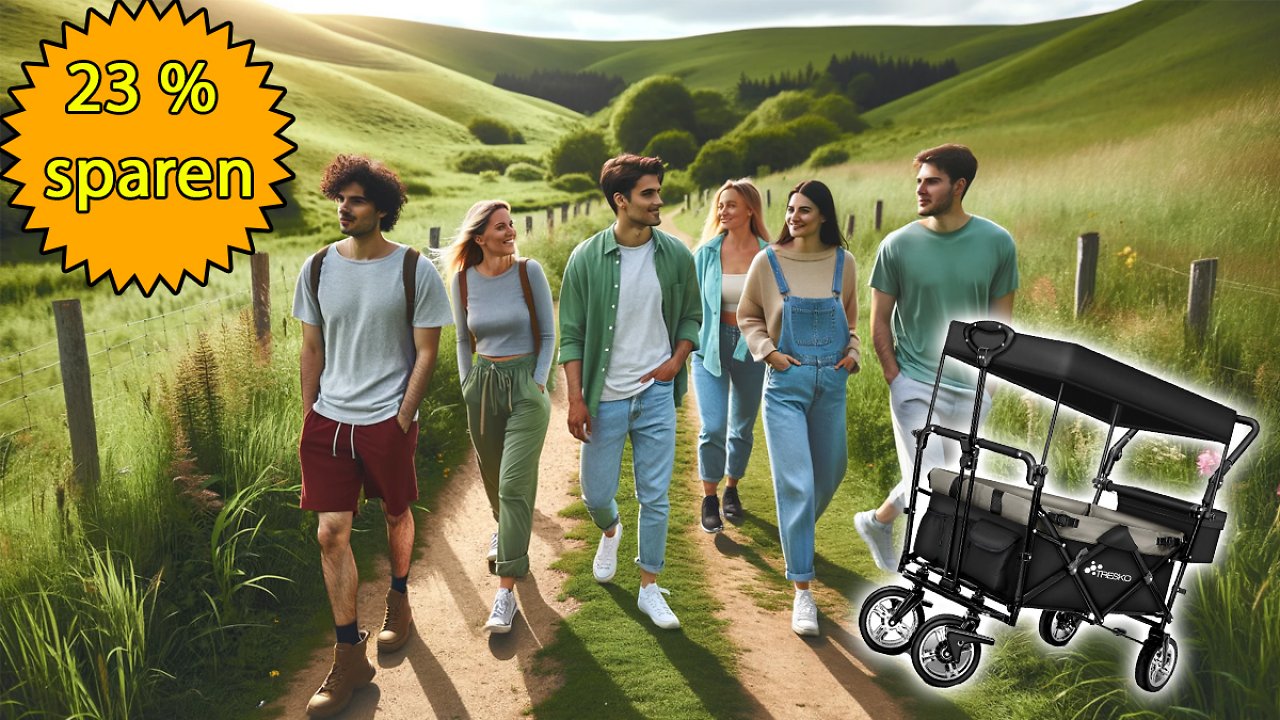 [24/04/2024] Perfekt für den 1. Mai: Faltbarer Bollerwagen bei Amazon 24 Prozent günstiger im Angebot