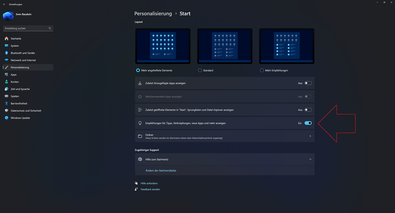 [24/04/2024] Startmenü