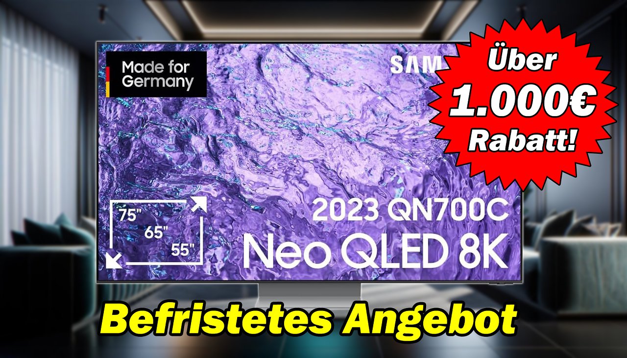 [14/04/2024] Amazon-Preisfehler? Über 1.000€ Rabatt auf Samsung-TV: 65 Zoll, 8K, QLED, Dolby Atmos