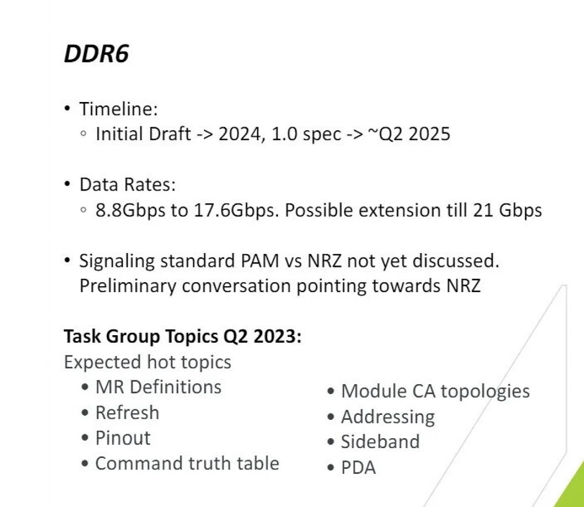 [22/05/2024] DDR6