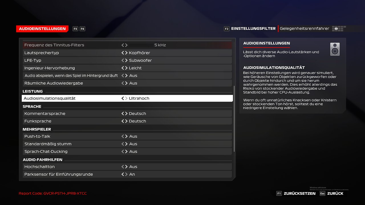 F1 24 PC - Optionen - Audio