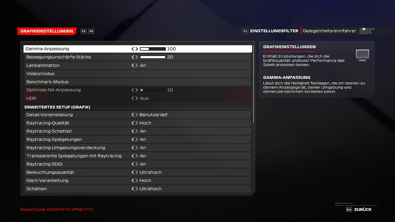 F1 24 PC - Optionen - Grafik