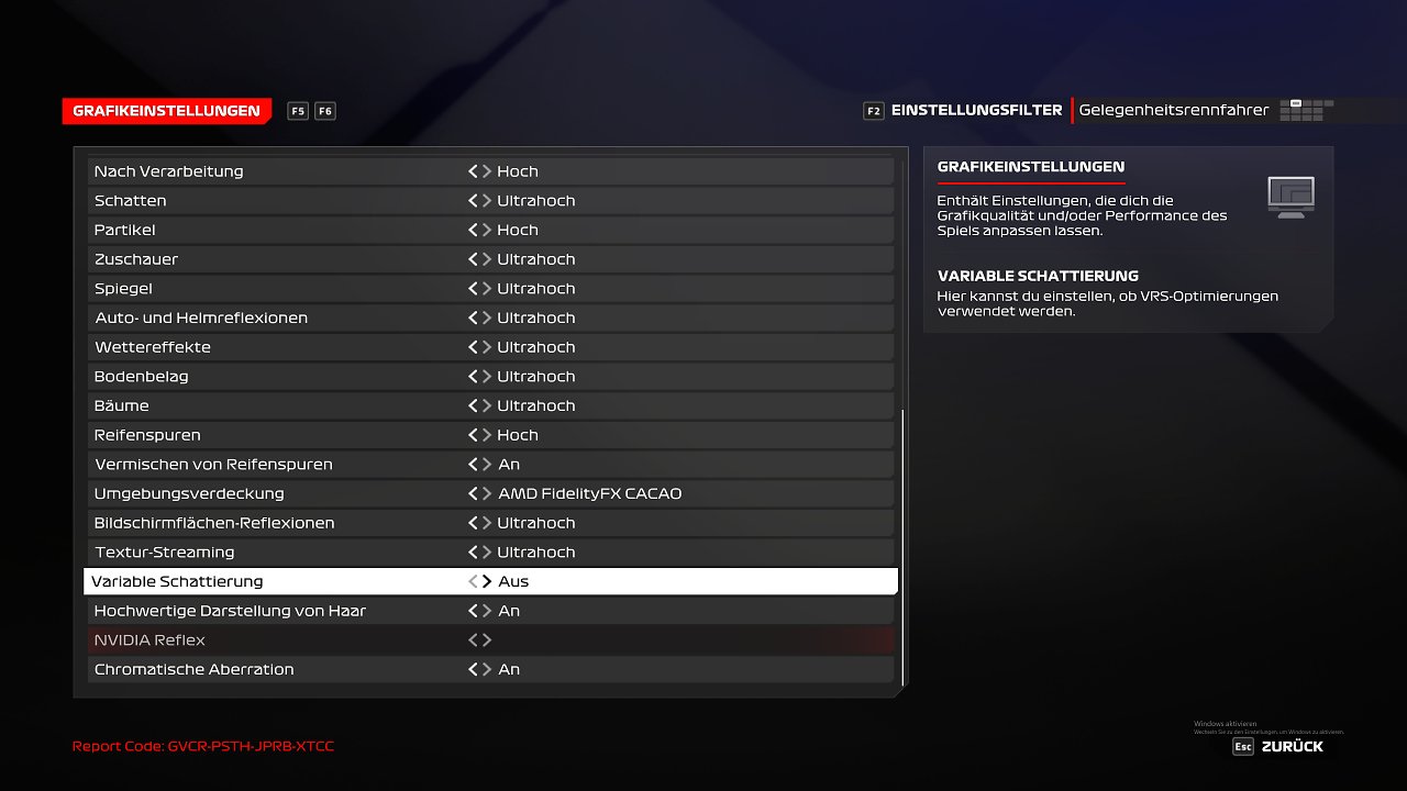F1 24 PC - Optionen - Grafik 2