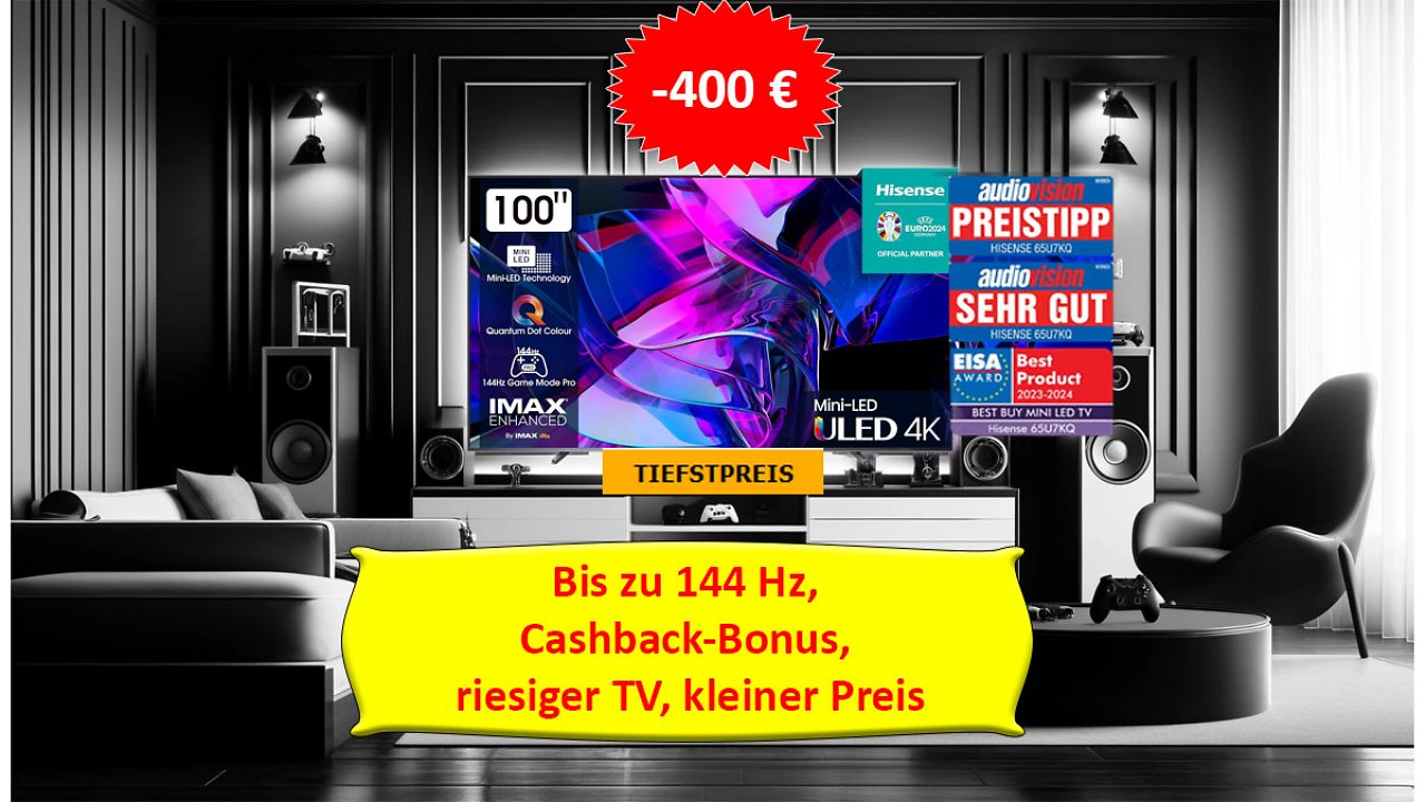 [06/05/2024] Hisense Mini-LED-TV 100U7KQ Deal