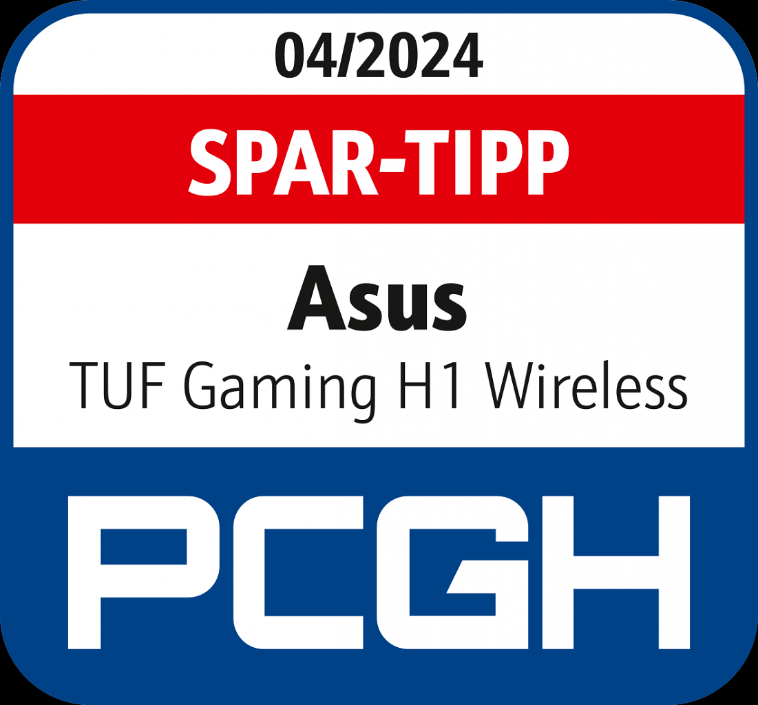 [31/05/2024] Asus TUF Gaming H1 Wireless - PCGH Spar-Tipp-Award 04/2024