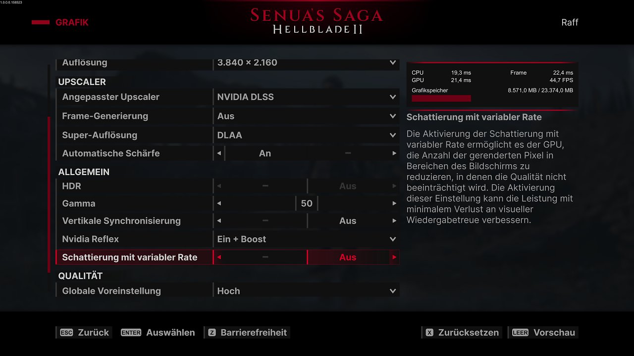 [21/05/2024] Senua s Saga Hellblade 2 PC Grafikoptionen