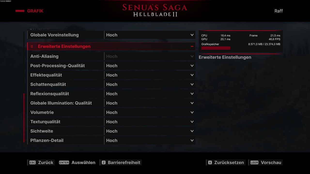 [21/05/2024] Senua s Saga Hellblade 2 PC Grafikoptionen 2