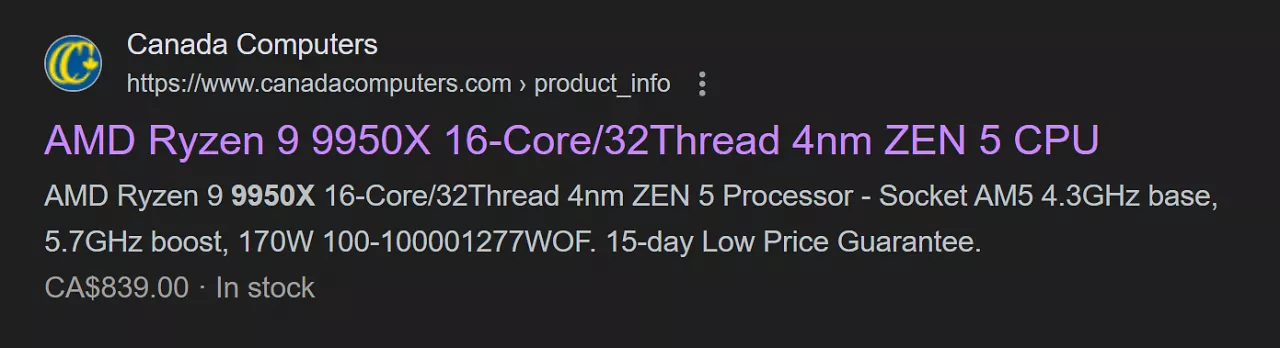 [17/06/2024] Ryzen 9 9950X