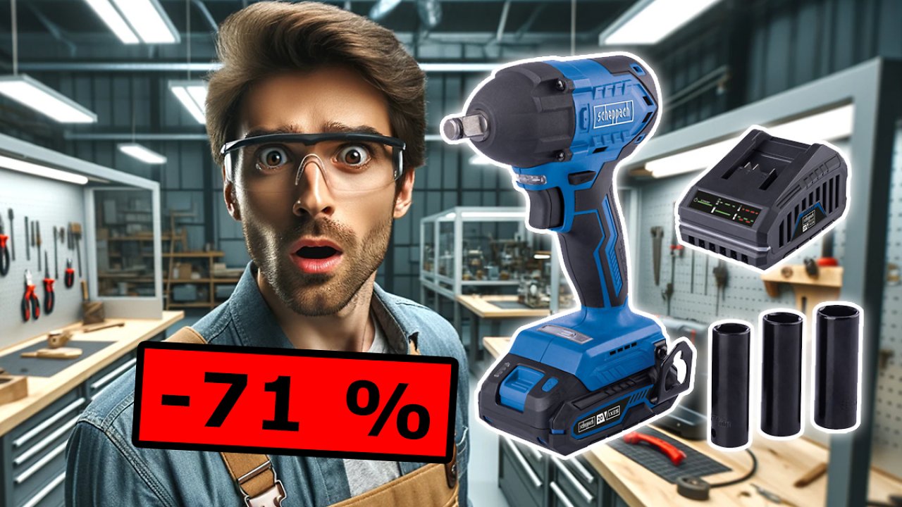 [30/06/2024] Jetzt über 70 % Rabatt: Scheppach Akku-Schlagschrauber im Aldi Onlineshop