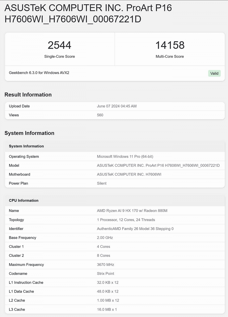 [08/06/2024] Ryzen AI im Benchmark