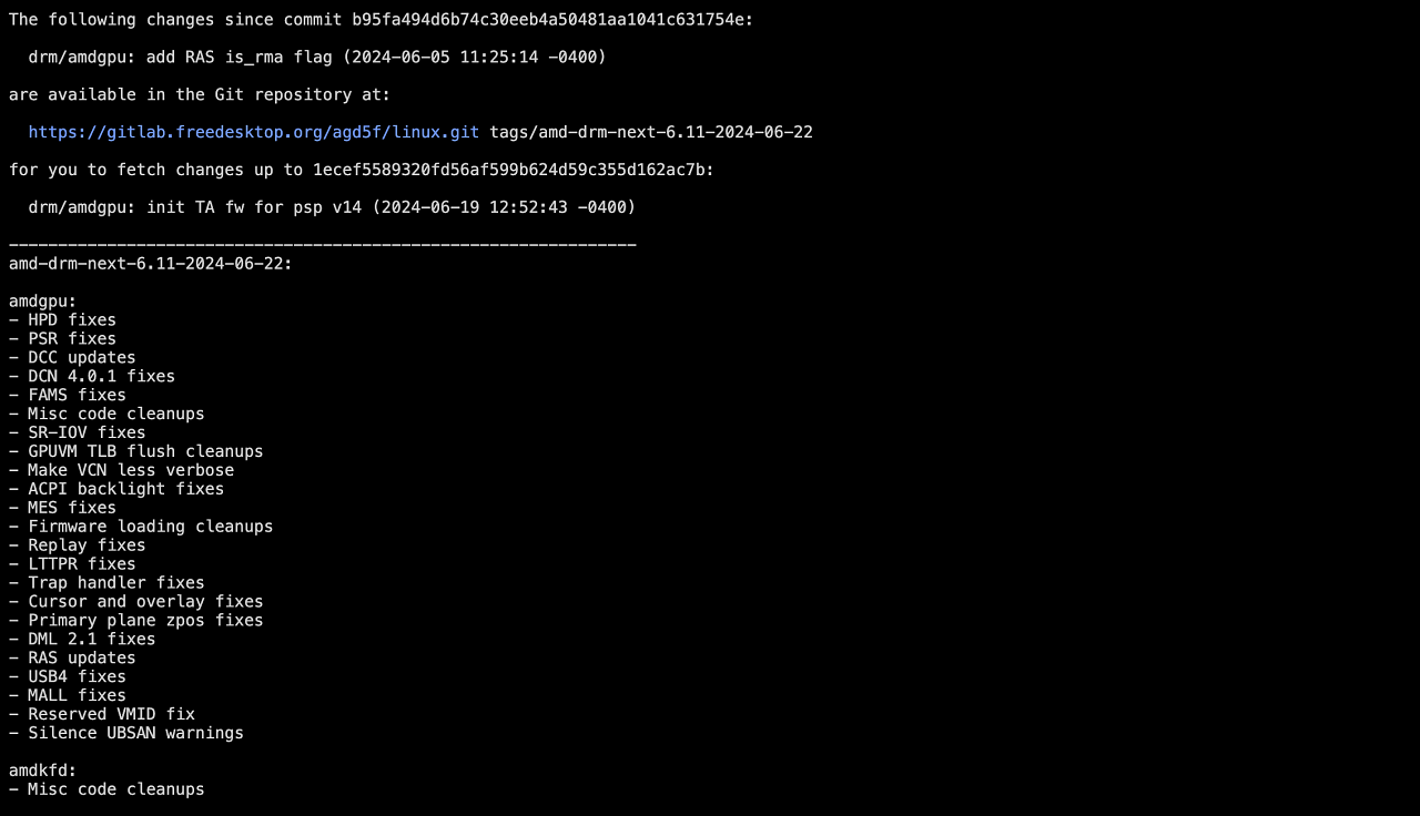 [25/06/2024] Linux 6.11