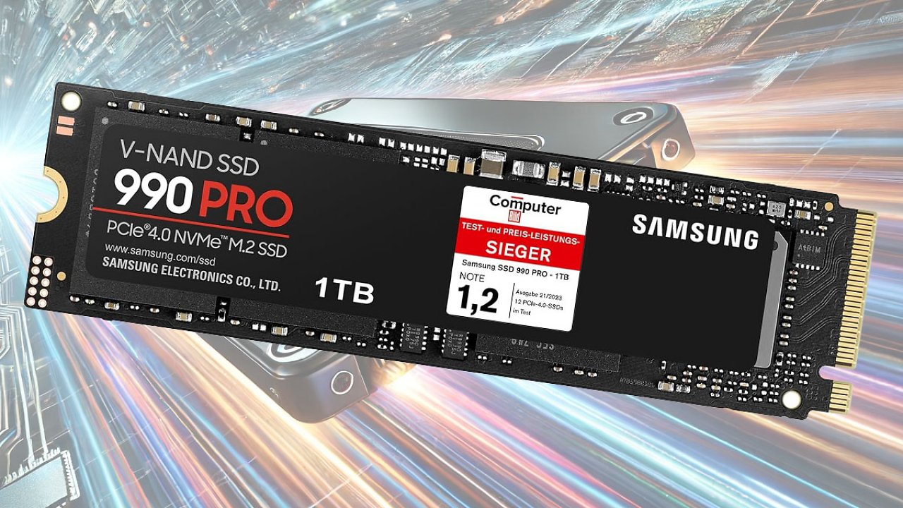 Samsung SSD 990 Pro bei Amazon am günstigsten, aber nur kurz: Pfeilschnelle "Festplatte" ist Testsieger und PS5-kompatibel