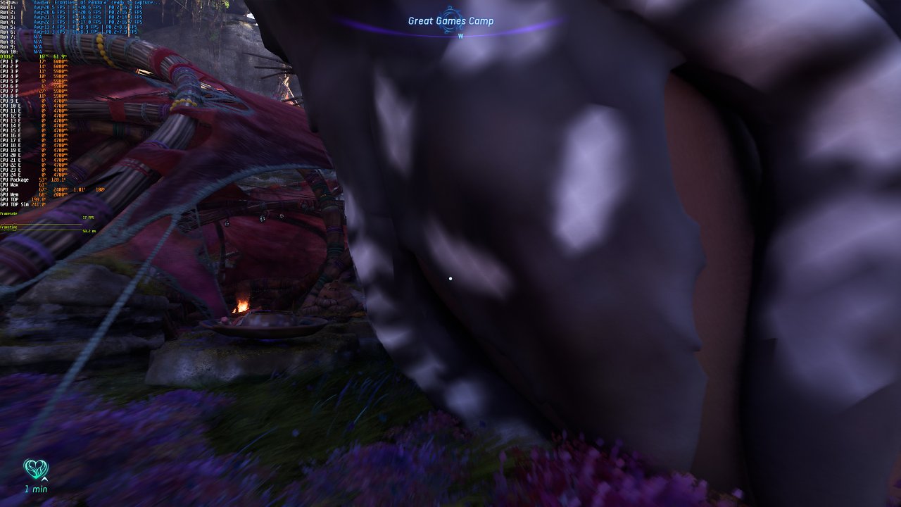 Avatar Frontiers of Pandora @ Intel Arc 8 GiB VRAM