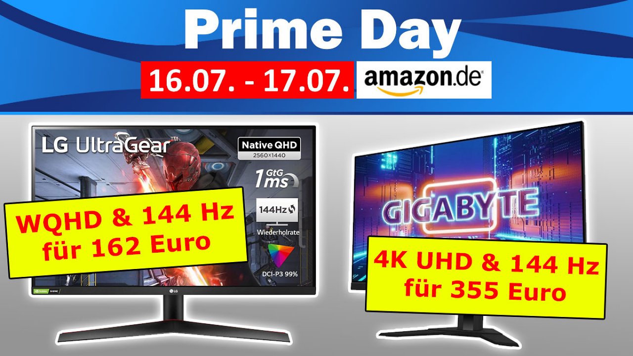 [16/07/2024] Gaming-Monitore günstig wie nie - diese Angebote lohnen sich wirklich beim Prime Day