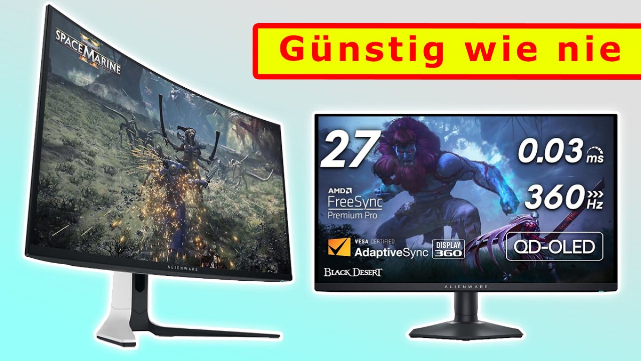 [18/07/2024] Deal: Preisrutsch bei OLED-Monitoren von Alienware (4K UHD 240 Hz & WQHD 360 Hz)