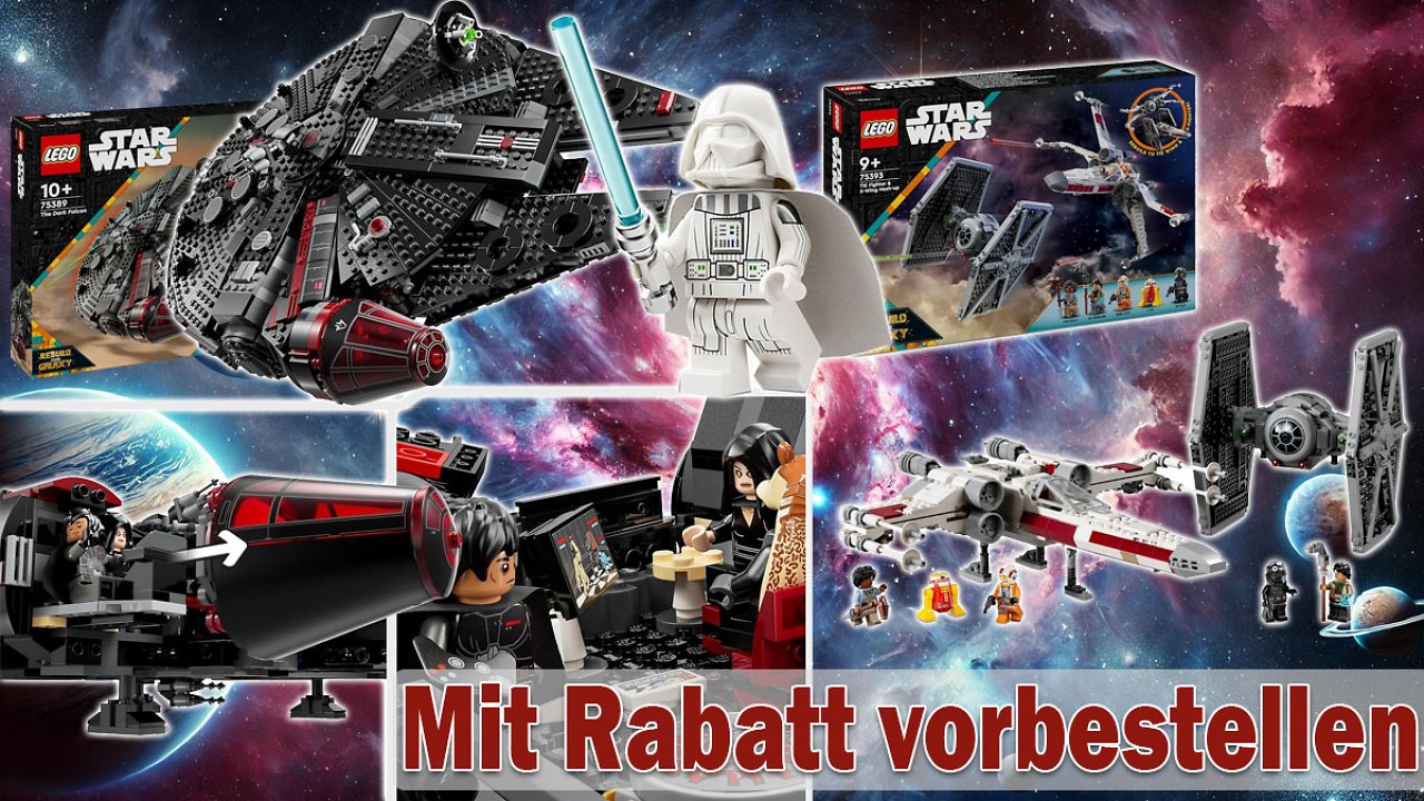 [21/07/2024] Deal: Dunkler Falke & X-Wing zu neuer Star-Wars-Serie klar unter Lego-Preis vorbestellbar