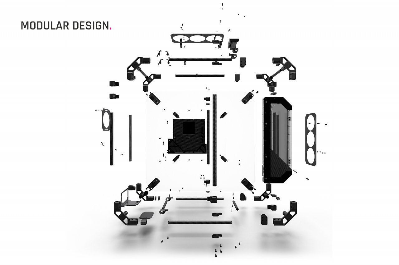 [08/08/2024] Apex Skeleton Pro Carbon: Neues Skelettgehäuse von Alphacool startet für 1.000 Euro (6)