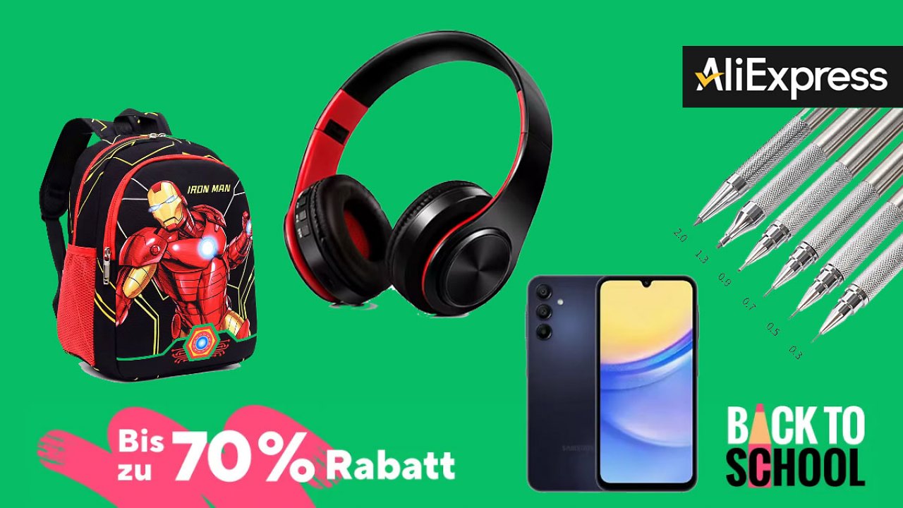 Mega-Sale zum Schulanfang mit Rabatten bis zu 70%: Back to School-Aktion bei AliExpress