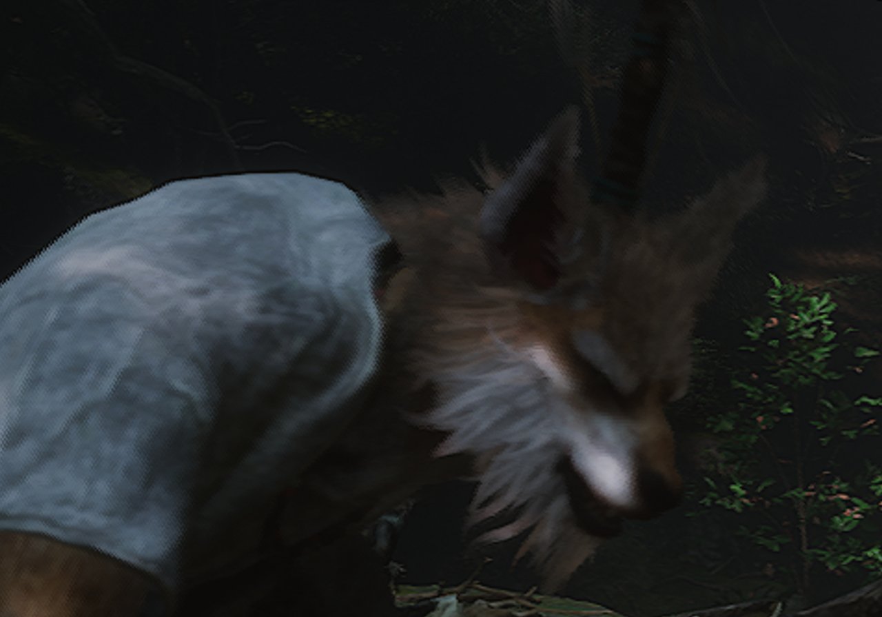 Black Myth: Wukong Standalone Benchmark, 4K TSR native (Vergrößert): Es zeigen sich in Bewegung einige hässliche Artefakte, insbesondere bei feinen Elementen.