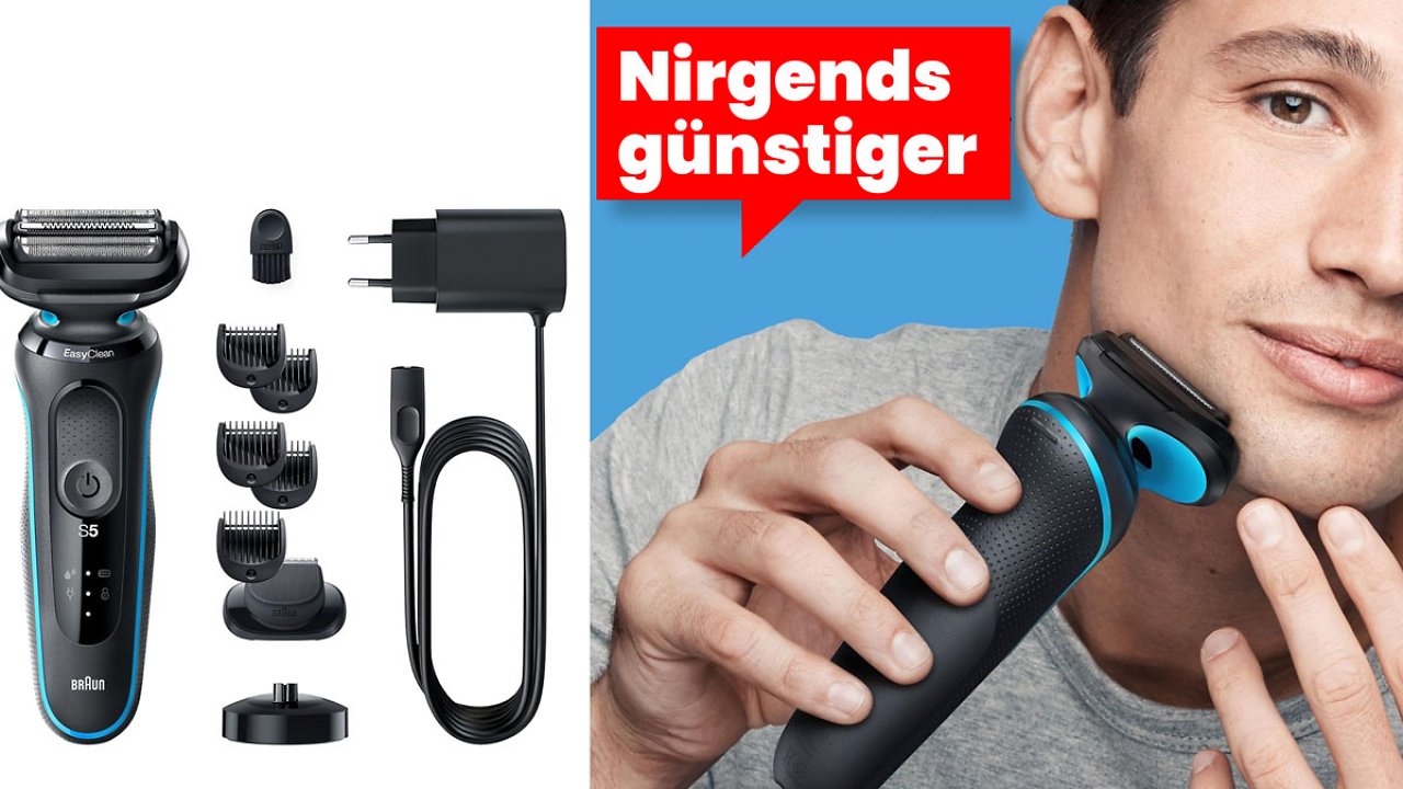Preis rasiert, aber nur kurz: 50% Rabatt für Braun Series 5 Rasierer & Barttrimmer - Amazon-Bestseller Nr. 1