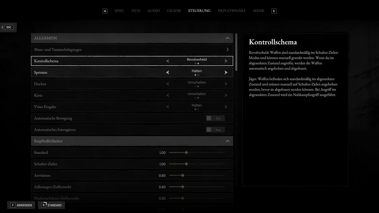 [16/08/2024] Hunt Showdown 1896 - Menü - Steuerung
