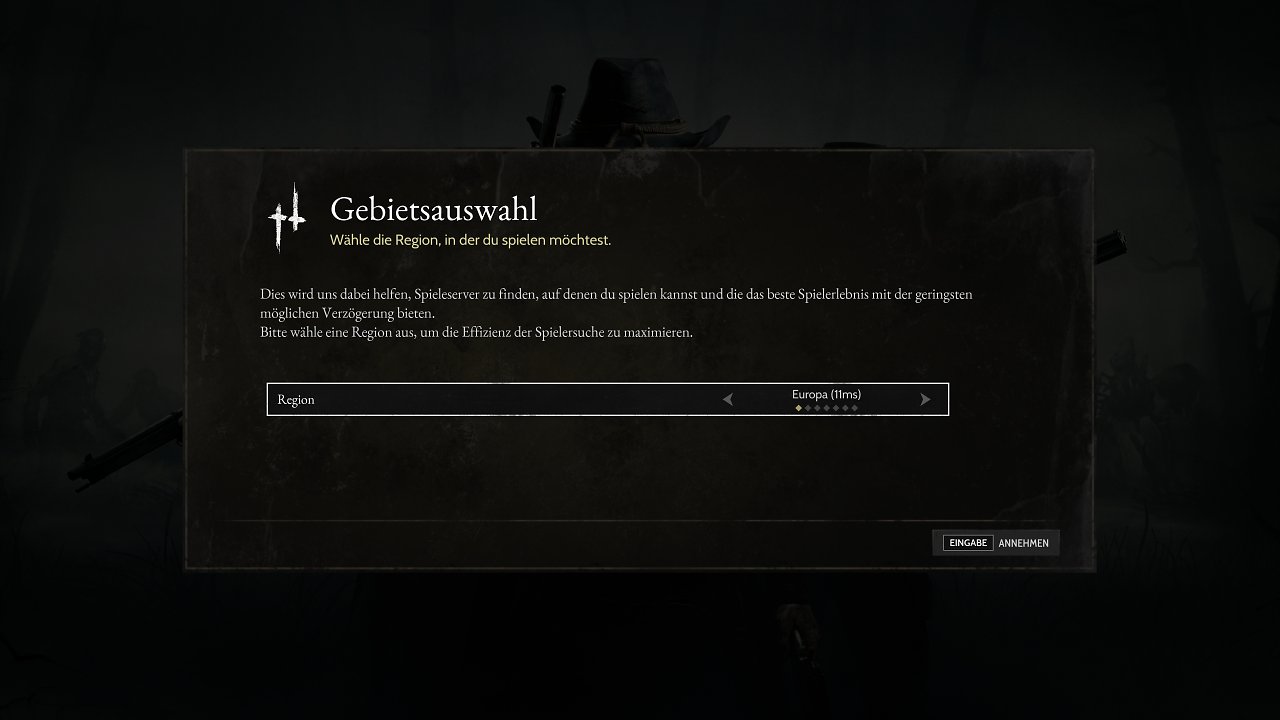 [16/08/2024] Hunt Showdown 1896 - Server, Regionsauswahl