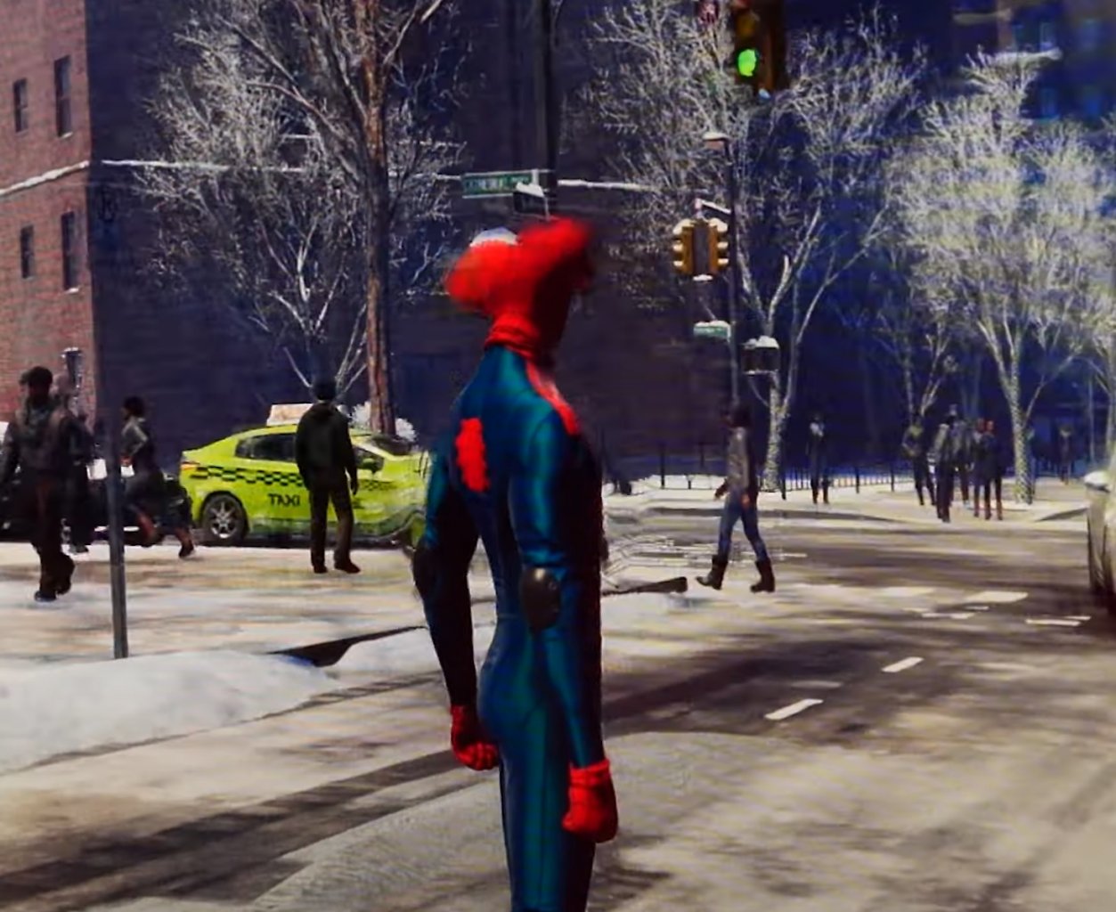 [05/08/2024] LSFG 2.2 X2 ohne Performance-Mode in Spider-Man: Miles Morales: Sichtbares Nachschlieren I, direkte Monitoraufnahme.
