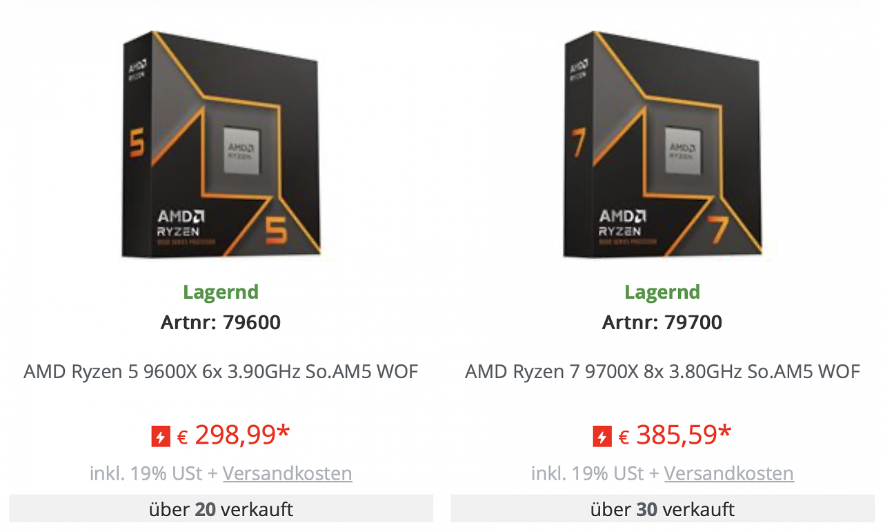 [13/08/2024] Ryzen 9000 auf Mindfactory