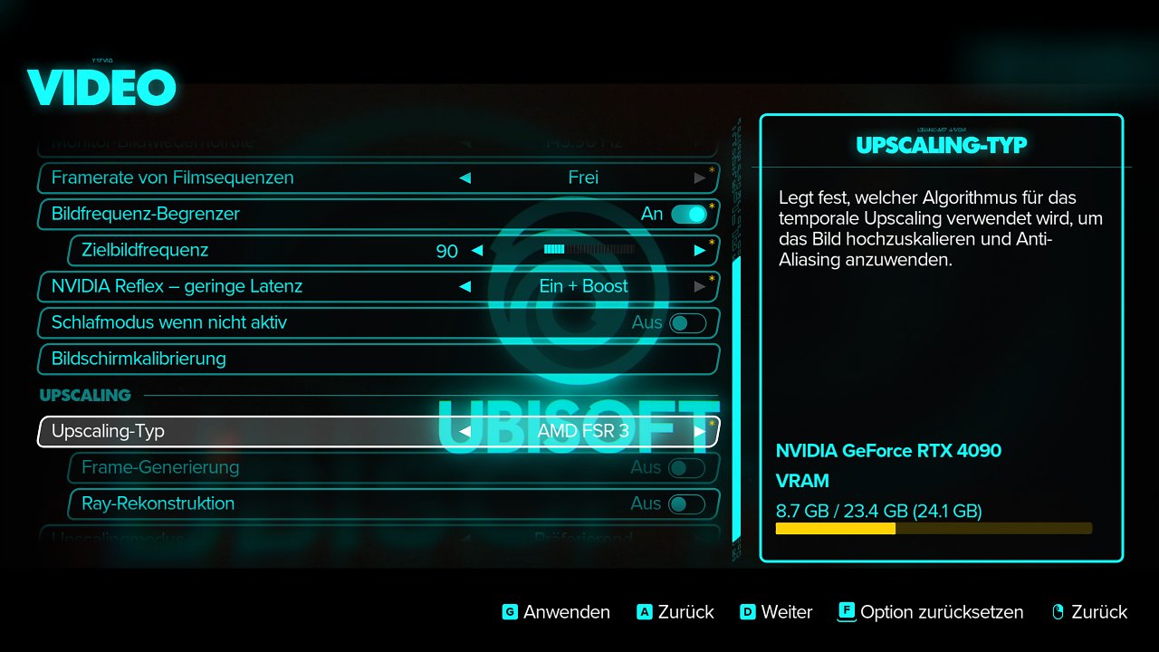 [26/08/2024] Star Wars Outlaws Optionen Upsampling