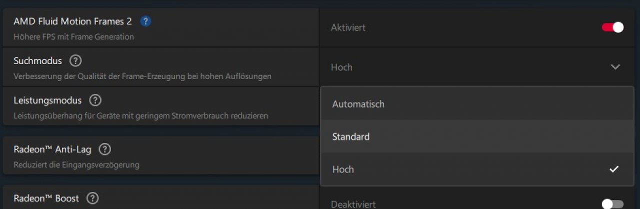 <strong>Dank Treiber mit doppelt so vielen Fps? </strong>AMDs FMF 2 im Check mit Latenzen + <a href="https://www.youtube.com/watch?v=ZAk0x0vJxSM">Blindtest-Video</a>
