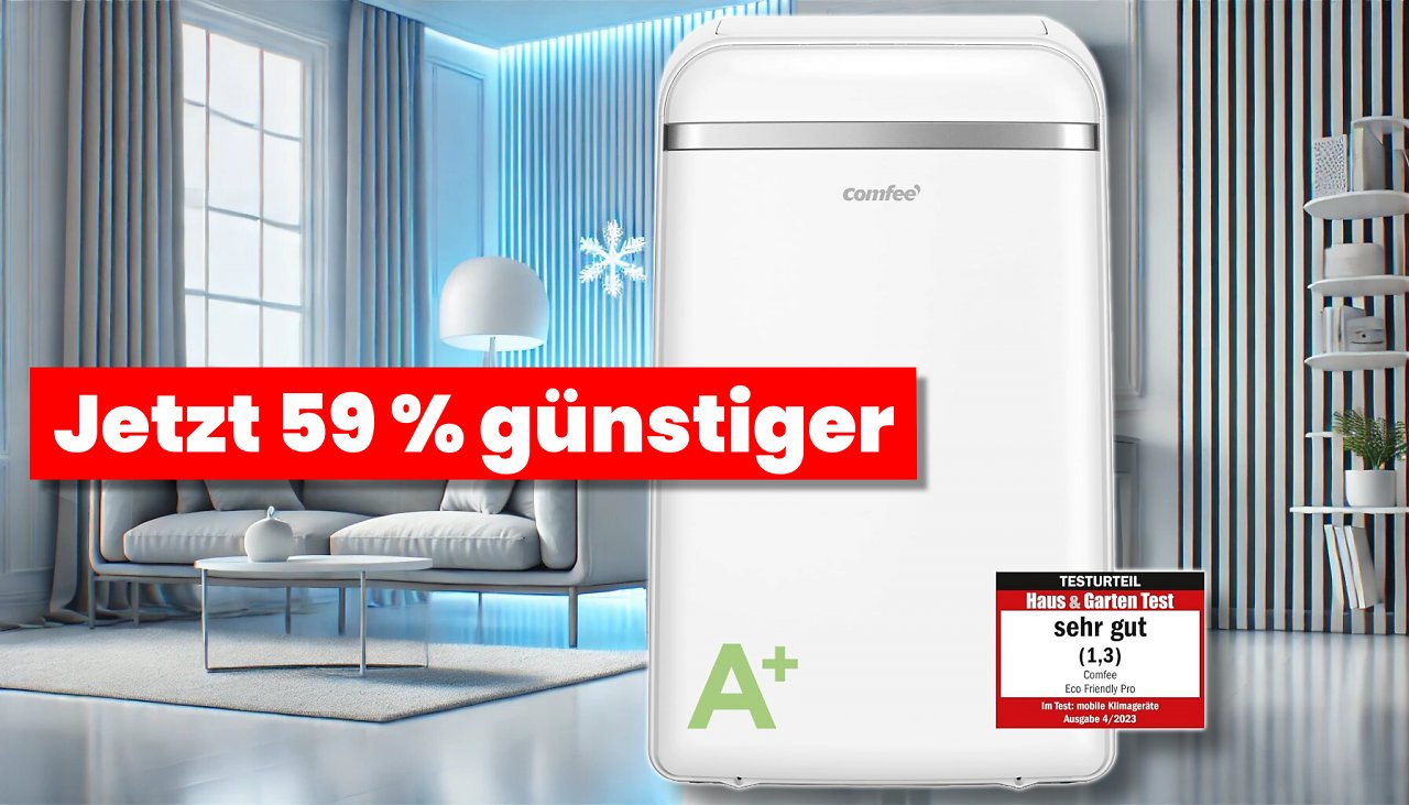 [13/08/2024] Lebensretter bei Hitzewelle: Über 400 € Rabatt auf mobile Klimaanlage - aber nur kurz