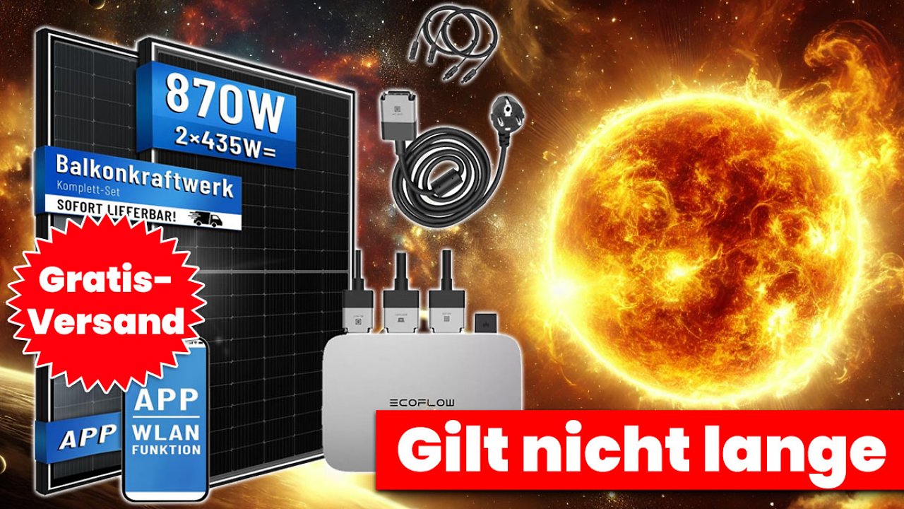 [29/09/2024] Balkonkraftwerks-Deal: Bifaziale Module und Ecoflow Wechselrichter bei Amazon nur 249 € (1)