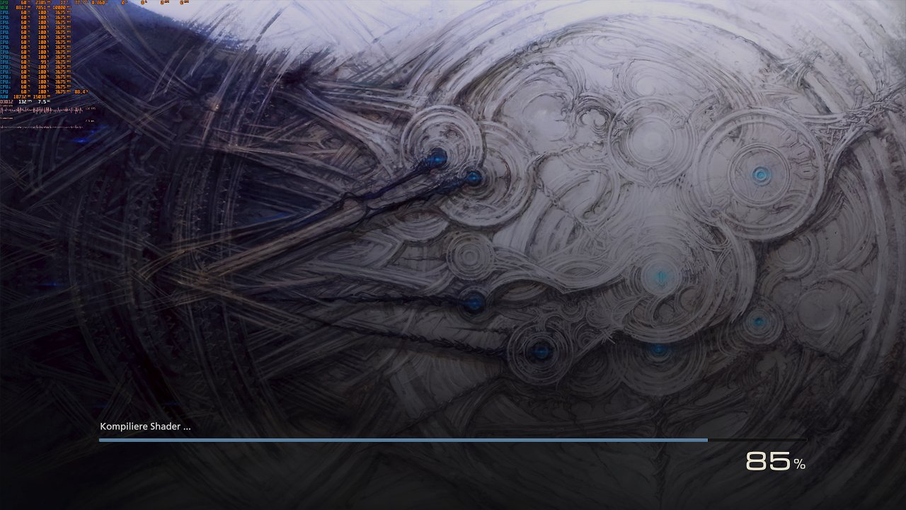 [22/09/2024] Final Fantasy 16 PC: Beim ersten Spielstart wird ein Shader-Compiling vorgenommen, das alle CPU-Kerne ausnutzt und (dennoch) einige Minuten in Anspruch nimmt. Der Lohn sind tadellos Frametimes.