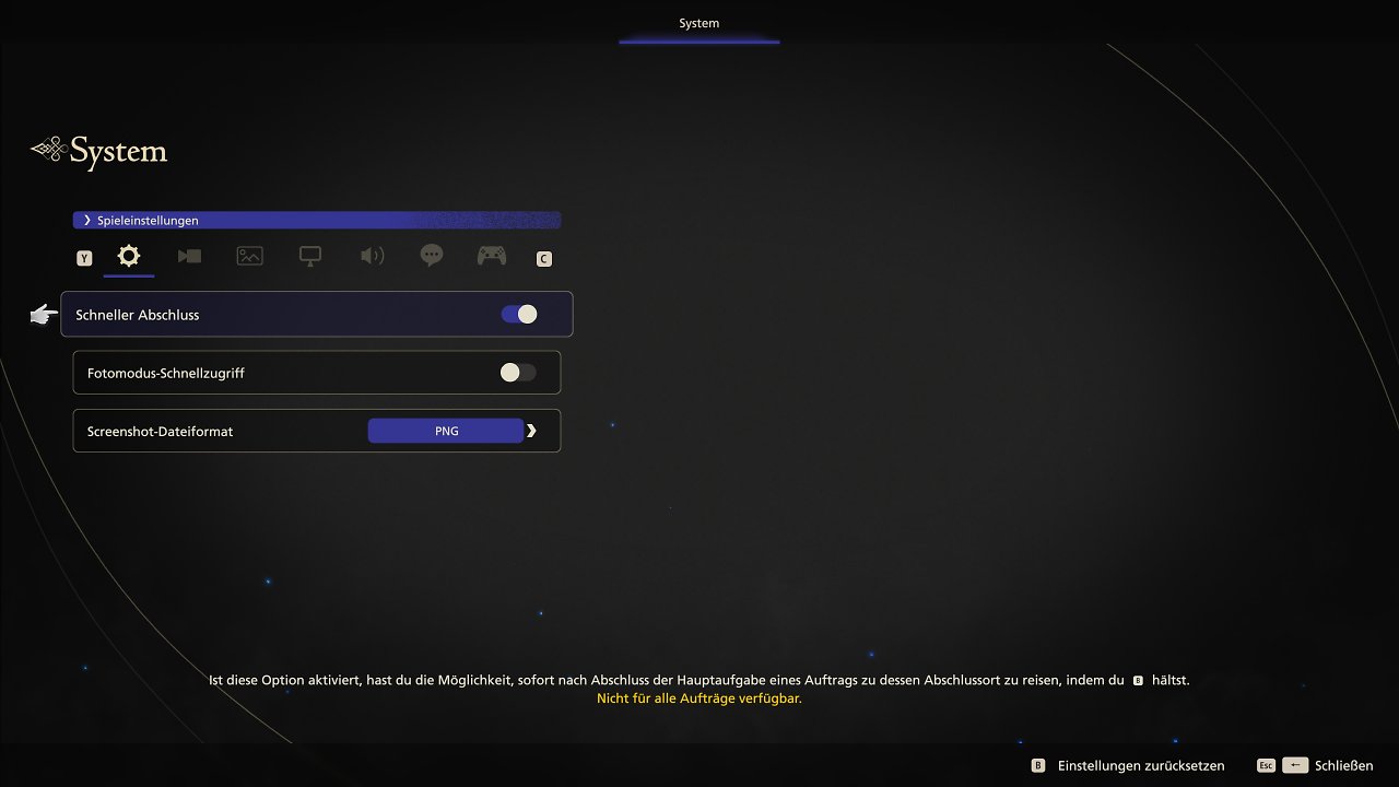 Final Fantasy 16 - Menu - Spieleinstellungen (1)