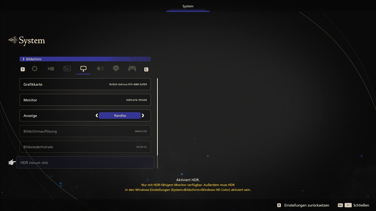 Final Fantasy 16 - Menu - Bildschirm (1)