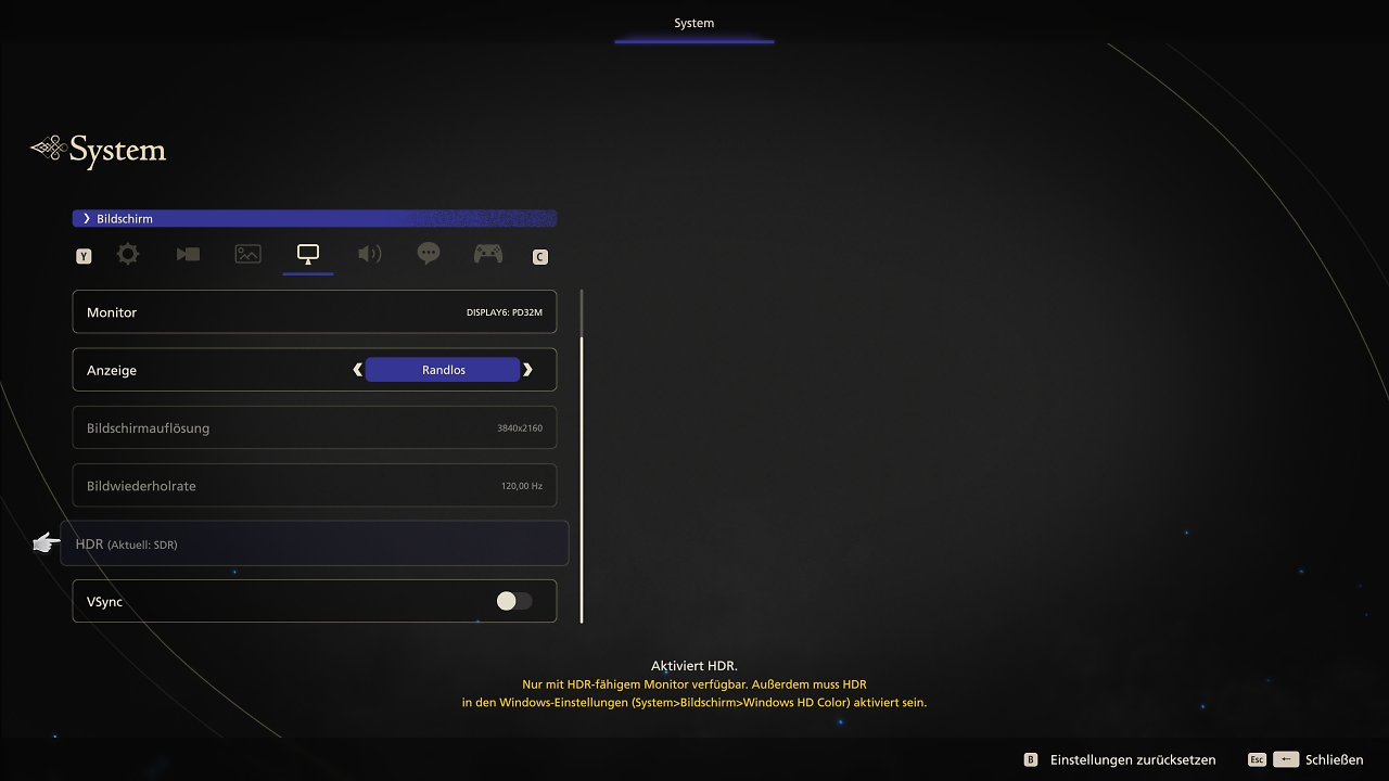 Final Fantasy 16 - Menu - Bildschirm (2)