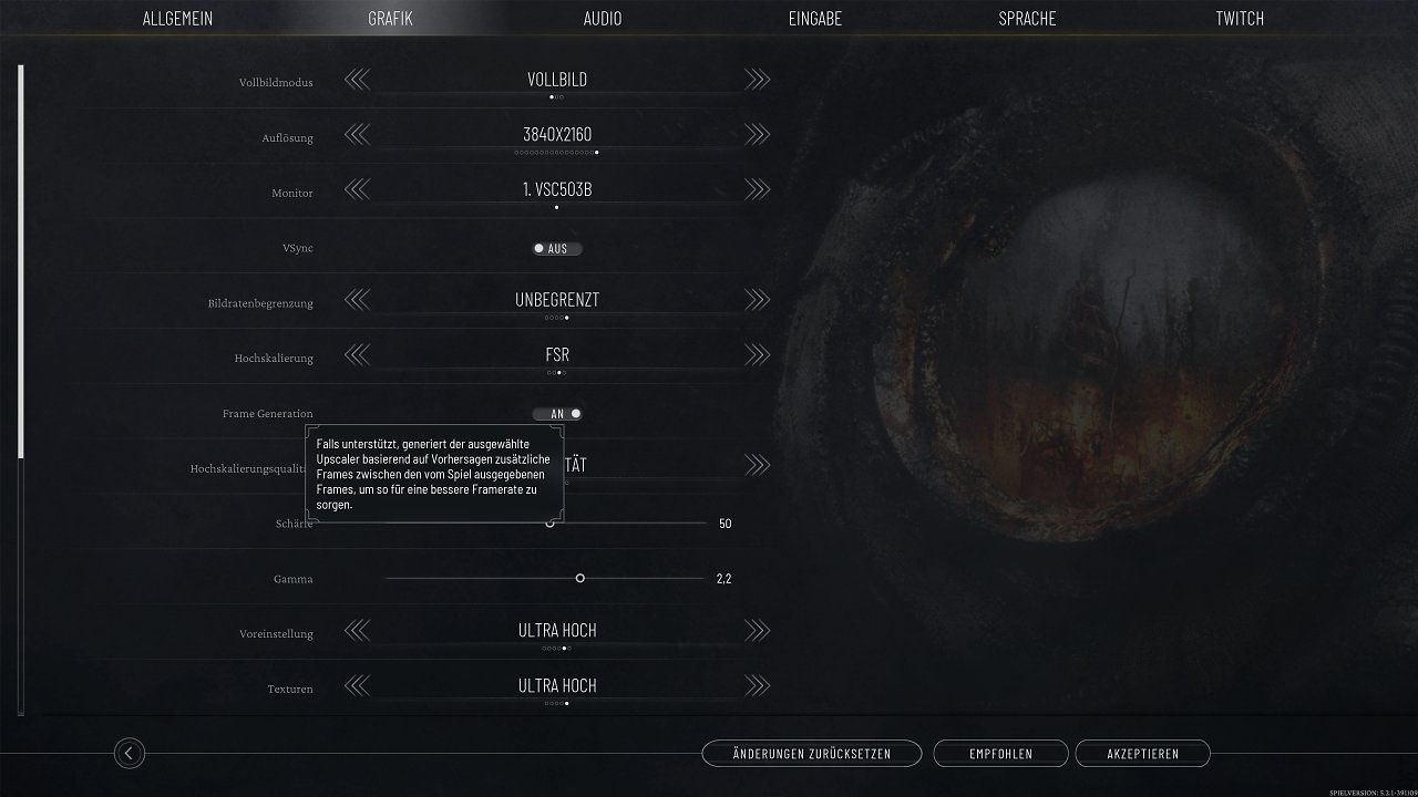 [17/09/2024] Frostpunk 2 Grafikoptionen Frame Generation