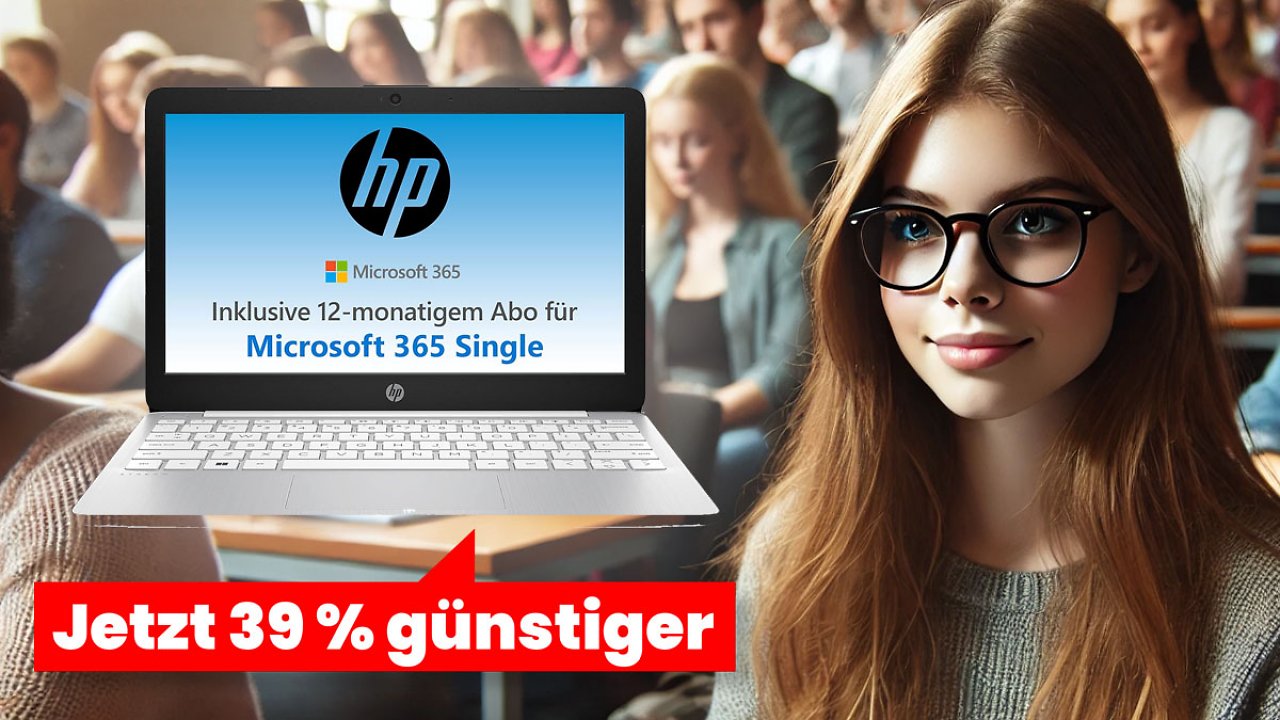 Top-Deal für Schule oder Studium: Windows-11-Laptop von HP mit Microsoft Office 365 bei Amazon nur 169 Euro